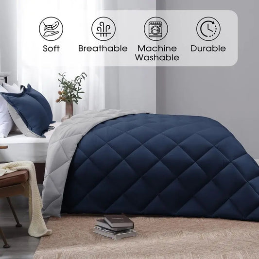 Queen Navy Blue Comforter Set