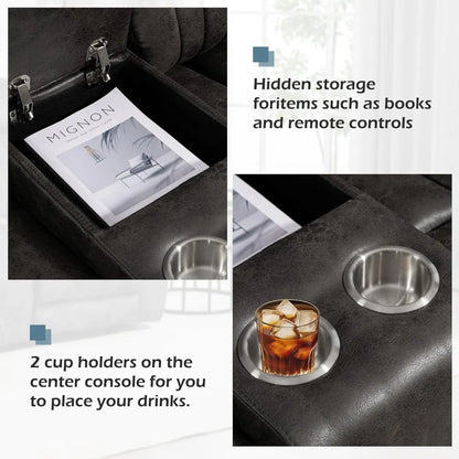 Power Reclining Loveseat with Zero Gravity & Adjustable Headrest