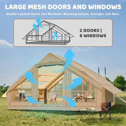 4-6 people Inflatable Camping Tent, Easy Setup