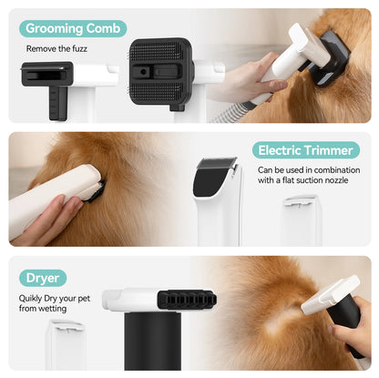 Pet Grooming Vacuum Cleaner & Hair Dryer Clipper