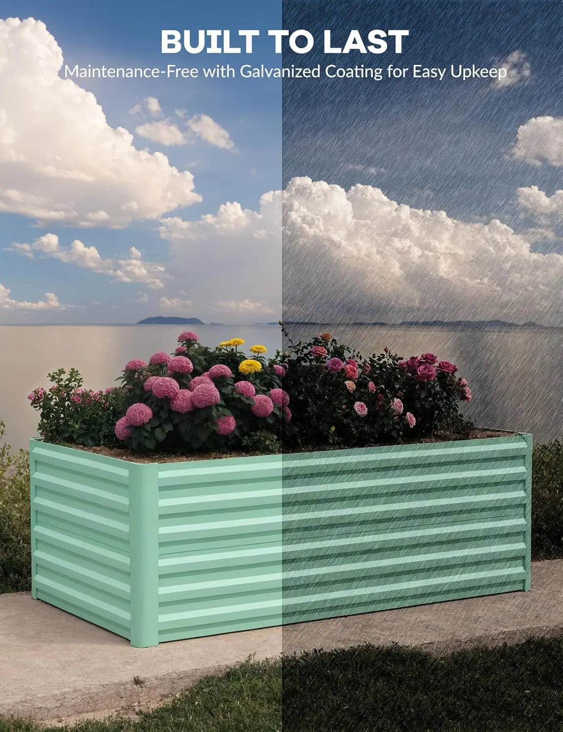 Galvanized Raised Garden Deep Root Planter Box