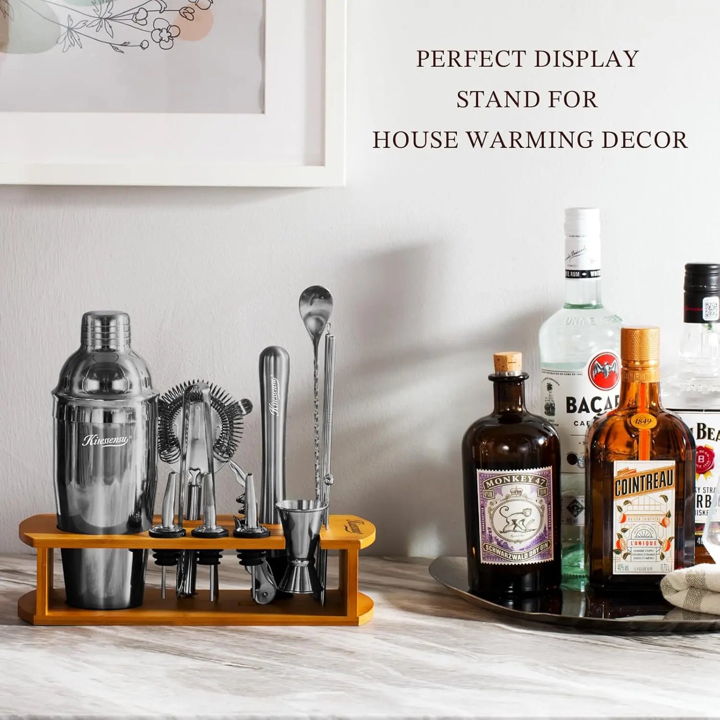 Professional Cocktail Shaker Set with Stand