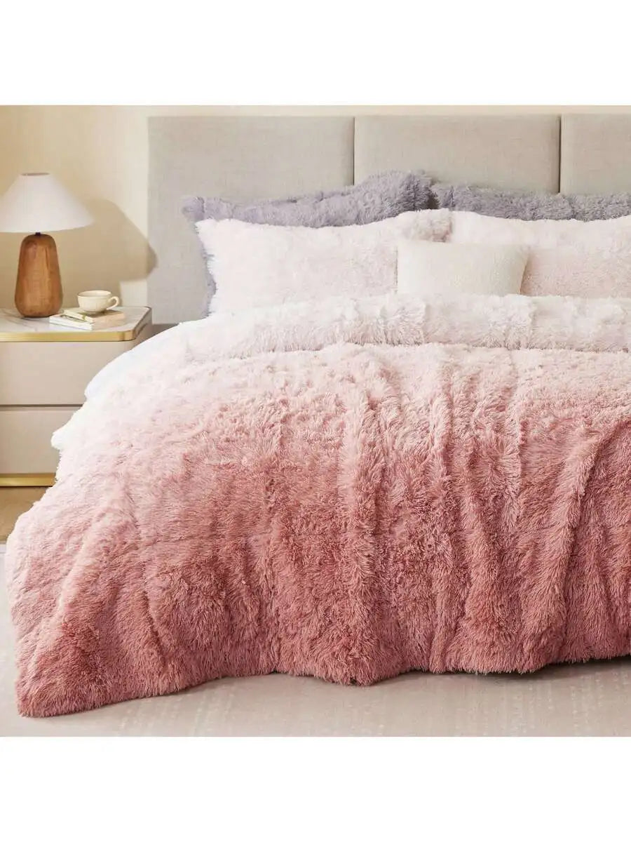 Ultra Soft Faux Fur 2/3-Piece Comforter with Matching Sham