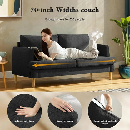 Modern Loveseat Sofa with USB-C Ports