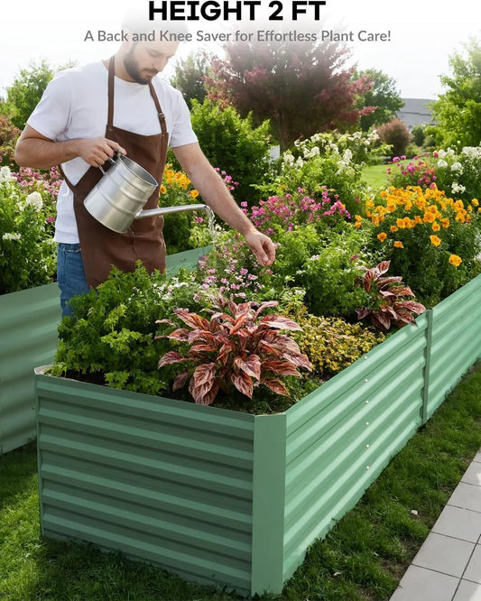 Galvanized Raised Garden Deep Root Planter Box
