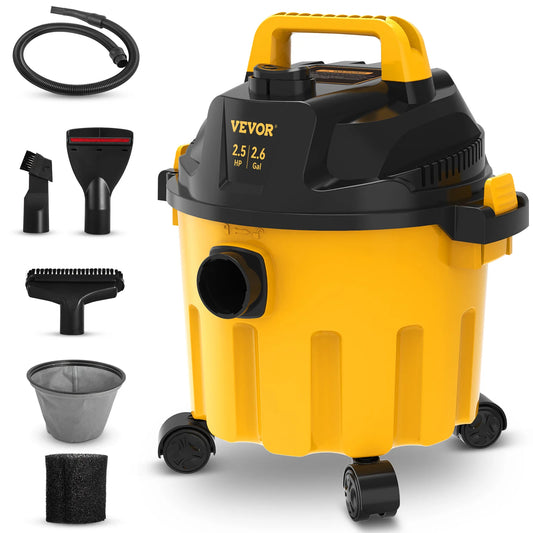 Wet Dry Vacuum 2.6 Gallon 2.5 Peak HP