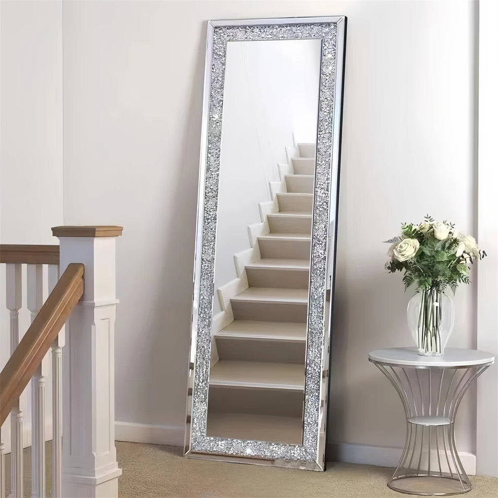 Charming Crushed Crystal Full Length Mirror