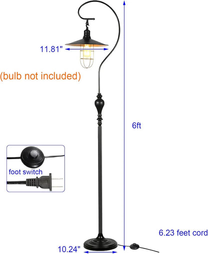 Vintage Arched Floor Lamp with Foot Switch