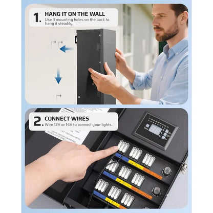 LED Landscape Transformer With Timer & Dusk To Dawn Sensor
