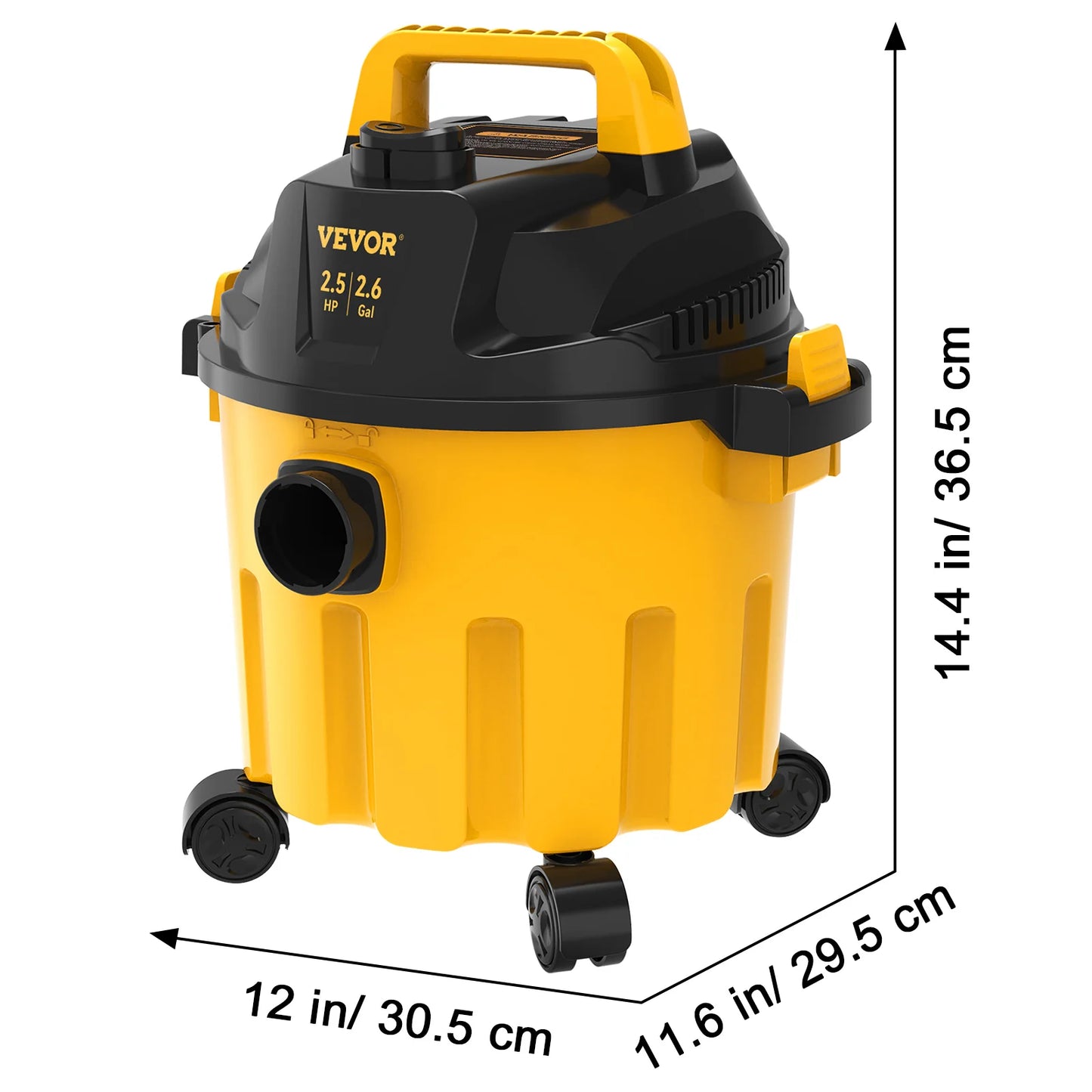 Wet Dry Vacuum 2.6 Gallon 2.5 Peak HP