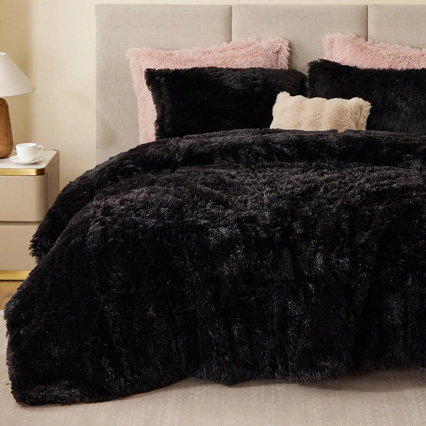 Ultra Soft Faux Fur 2/3-Piece Comforter with Matching Sham