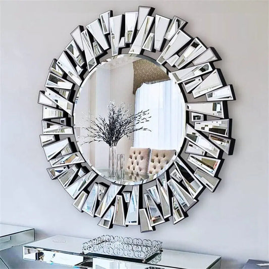 Large Accent Mirror With Beveled Frame