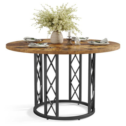 Round Farmhouse  Dining Table for 4-6 People