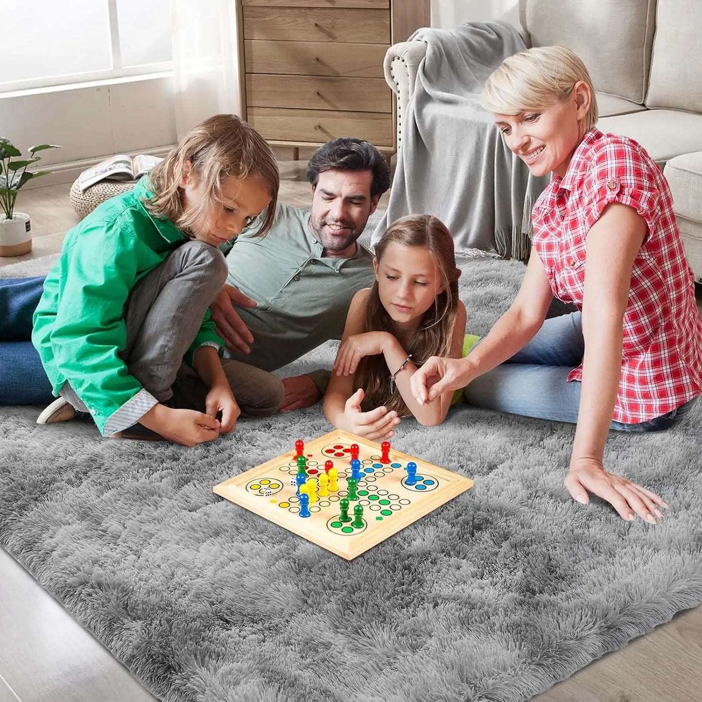 Ultra Soft 8x10 Area Rug, Grey, Non-Slip Carpet