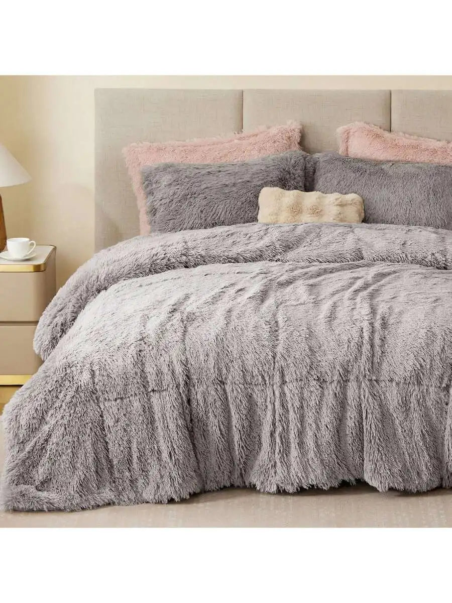 Ultra Soft Faux Fur 2/3-Piece Comforter with Matching Sham