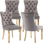 Black Velvet Dining Chairs Set of 4
