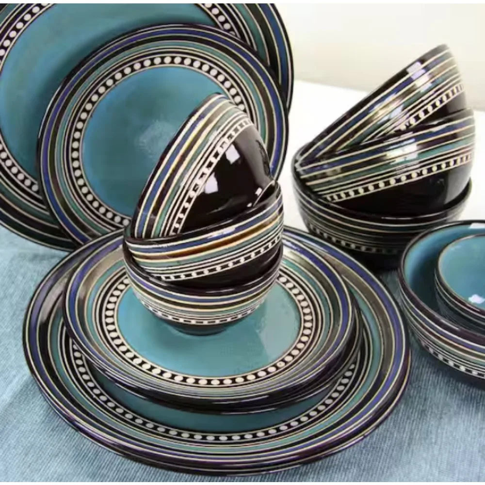 Cafe Versailles 16-Piece Casual Earthenware Dinnerware Set (Service for 4)