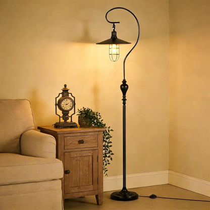 Vintage Arched Floor Lamp with Foot Switch