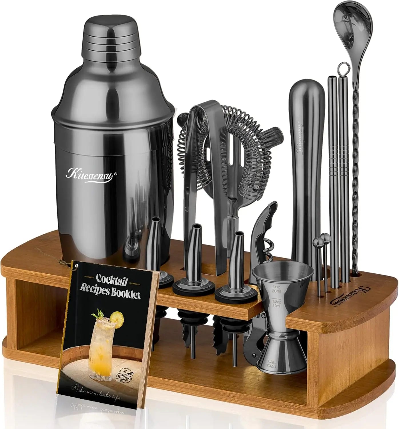 Professional Cocktail Shaker Set with Stand