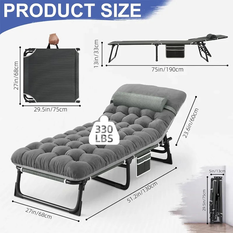 4-Position Camping Cot with Mattress