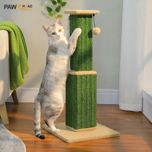 Large Cat Scratching Post With Dangling Ball