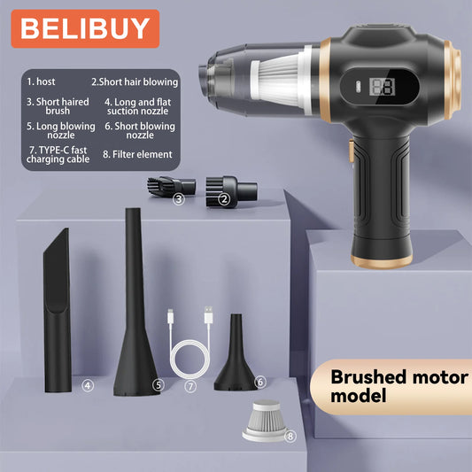 BELIBUY High Power Car Vacuum Cleaner With Attachments