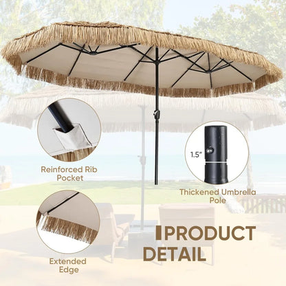 13ft Tiki Patio Umbrella Outdoor Table Umbrella