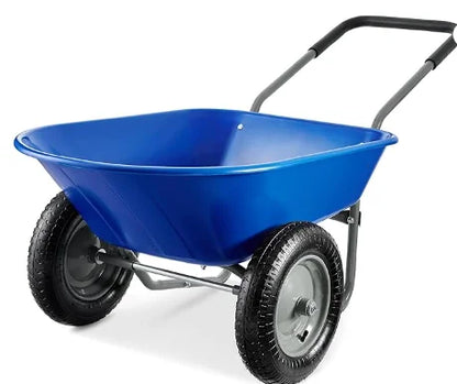 Dual-Wheel Garden Cart w/Built-in Stand
