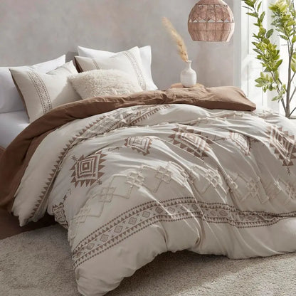 King Size Boho 3 Piece Duvet Cover Set