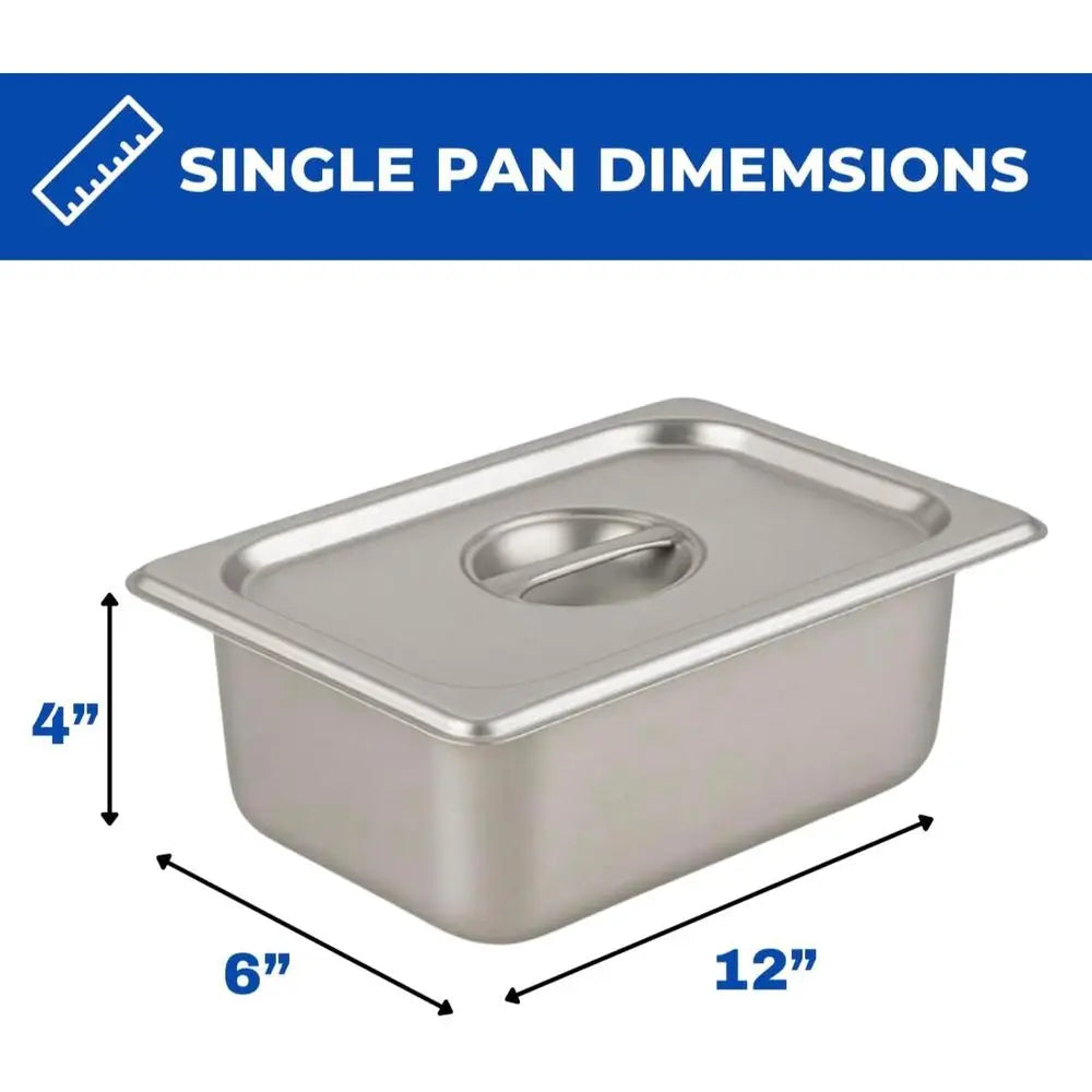 5 Pan Heavy Duty Commercial Steam Table/Food Warmer Cart