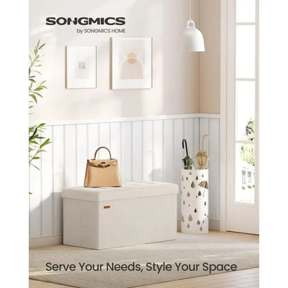 Mazie Collection 30 Inch Ottoman Storage Bench with Flip Lid