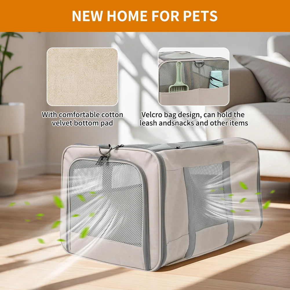 2 Cat Trolley Transport Bag With Wheels