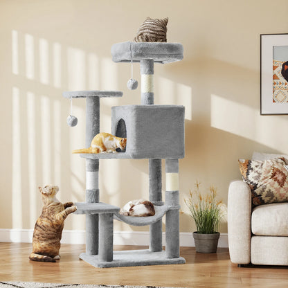 44In Tall Multi-Cat Climbing Tower With Scratching Posts