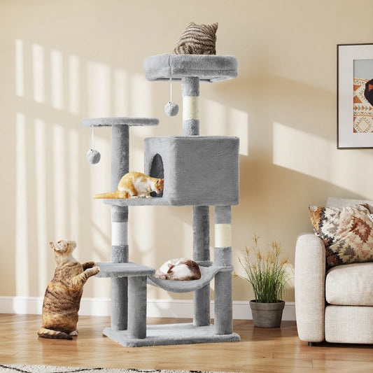 44In Tall Multi-Cat Climbing Tower With Scratching Posts