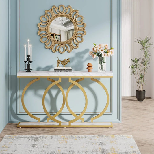 Tribesigns Gold Console, Sofa Table
