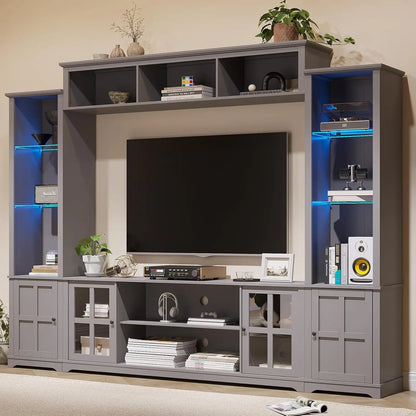 Wall Unit Entertainment Center with Bookshelves