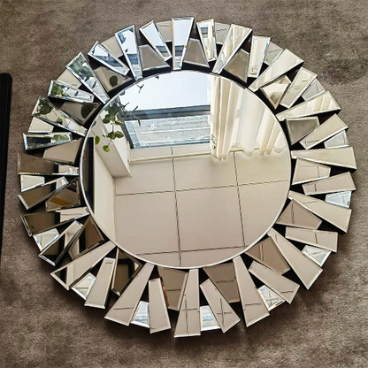 Large Accent Mirror With Beveled Frame