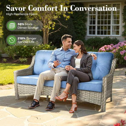 5 Piece Rattan Wicker Outdoor Patio Furniture Set