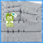 8-Piece Luxury Viscose Stripe Towel Set