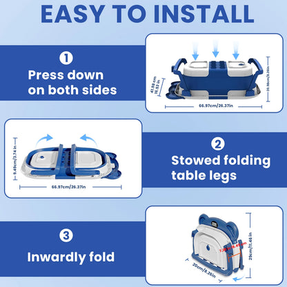 Folding Baby Bath Tub with Temperature Gauge and Cushion