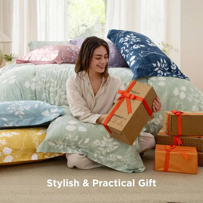 Queen Comforter 7 Piece Floral Sage Green Bedding Set