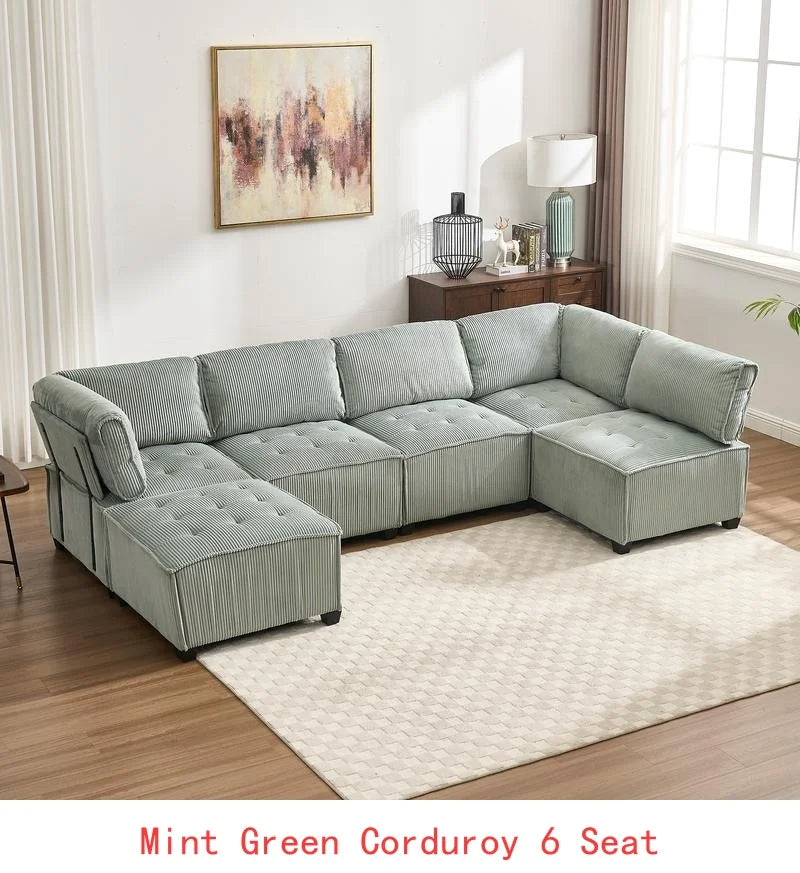 Modular Sectional Sofa U-Shaped Couch with Reversible Chaise