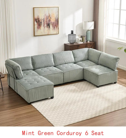 Modular Sectional Sofa U-Shaped Couch with Reversible Chaise