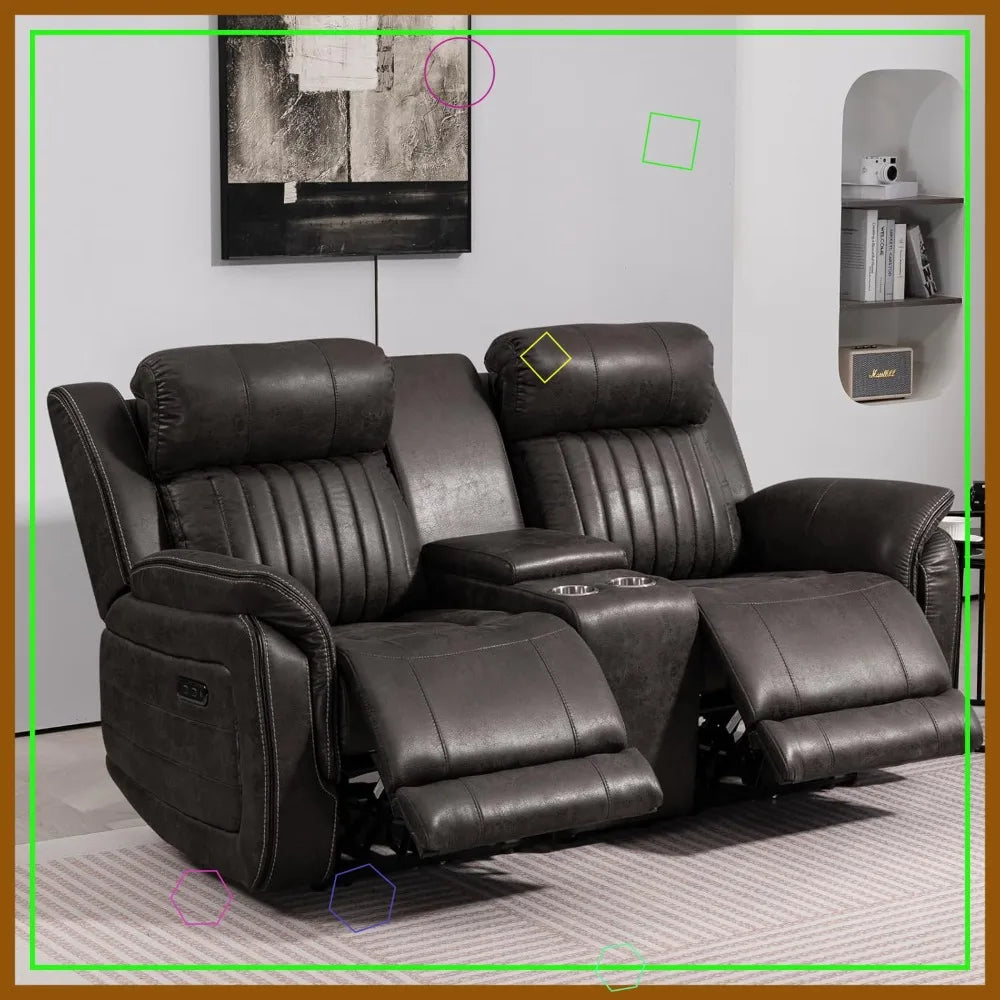 Power Reclining Loveseat with Zero Gravity & Adjustable Headrest
